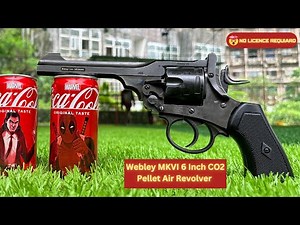 Webley MKVI 6 Inch CO2 Pellet Air Revolver - Battlefield Finish |Authentic British Replica in Action