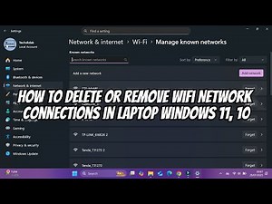 How to Delete or Remove Wifi Network Connections in Laptop Windows 11, 10