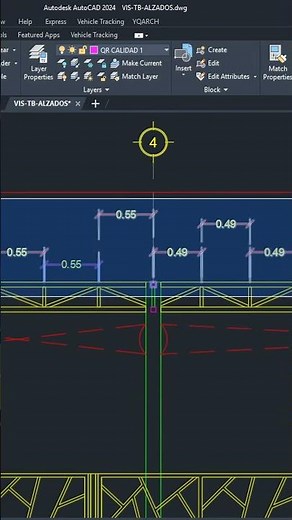 How to create Dimensions Align Automatically in AutoCad Using the DIMSPACE Command! #autocad #ai