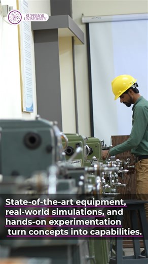Curious minds become capable engineers when given the right platform.💡 In the Engineering Labs at Superior University, you’ll explore modern tools, tackle real challenges, and collaborate with like-minded innovators.🛠️🤝 👉 If you're ready to turn classroom concepts into real-world solutions, apply now and start building your future today. 🔗 www.superior.edu.pk/admissions/apply-online/ 💰 Secure one of the Limited Scholarship Seats at your earliest: 🔗 https://www.superior.edu.pk/downloads/Bo