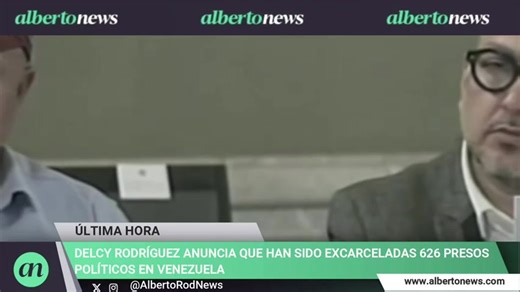 The acting president of Venezuela, Delcy Rodríguez: “I want to inform that up to today, 626 people who have been deprived of their freedom have already been released.” This I’m sure is under Trump’s direct orders - release the political prisoners. | Laura Aboli