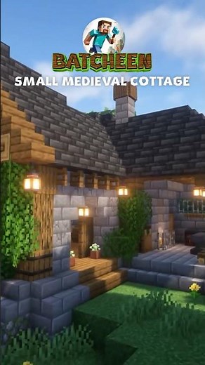Build a Cozy Medieval Cottage in Minecraft 🏡 #Shorts