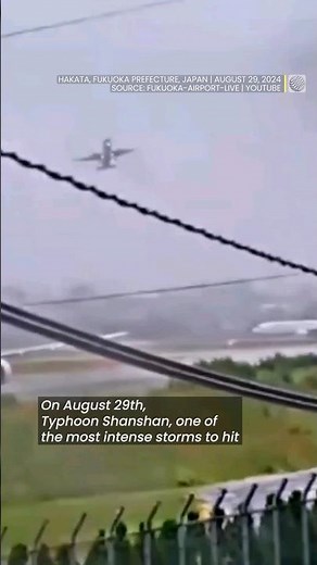 Planes struggle to land as typhoon winds blast Japan airport