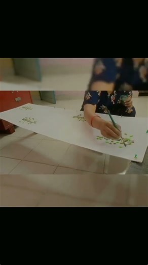 hand painted table runner #colourful #painting #beautiful #