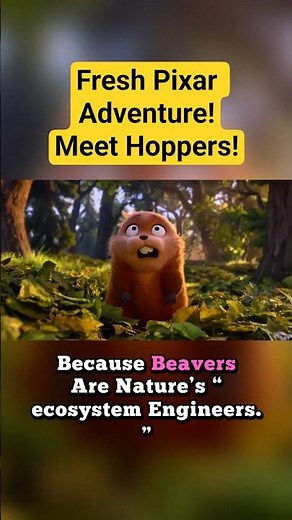 Hoppers – Pixar’s New Adventure With a Robot Beaver Twist. #shorts #pixars #youtubeshorts #Hoppers