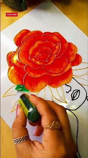 Beautiful Glass painting on OHP sheet | how to do glass painting on OHP sheet #glasspainting #liner