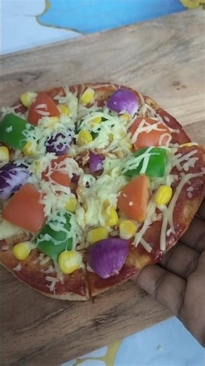 No-Oven Pizza Using Roti 🍕🫓 | Kids Favourite#rotipizza#pizza #viral #recipe