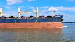 74K views · 6.2K reactions | Watch this huge ship. "Overtaking Vessel" M/V BULK SACHUEST is a Bulk Carrier that was built in 2010 and sailing under the flag of Liberia. Her carrying capacity is 56000 t DWT and her current draught 11 meters. Her length overall (LOA) is 187.8 meters and her width is 32.26 meters. #huge #ship #bulk #bulkcarrier #overtaking #sea #shiplife | Mar CT Sea Coast | Facebook