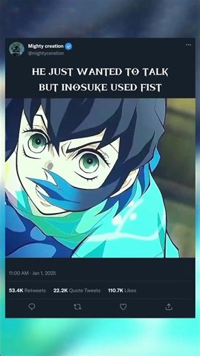 He Just Wanted To Talk ☠️💥 | Inosuke Went Too Far⚔️💥#inosuke#kimetsunoyaiba#AnimeBattle#viral