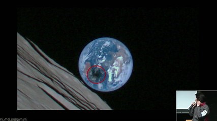 Private Japanese moon lander's view of solar eclipse shadow and Earth