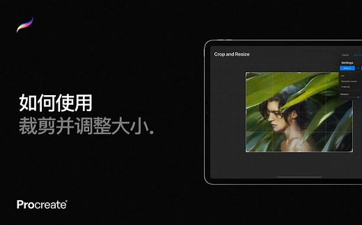 Procreate 教程 - 裁剪并调整大小