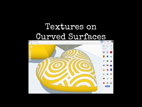TinkerCAD Tips! Raised Textures on Curved Surfaces. #tinkercad #caddesign #3dprintable #3dprinting