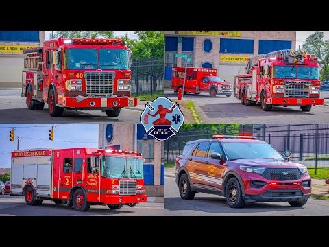 Commercial Box Alarm Response - 9265 Riviera St - Detroit Fire Department - 2025