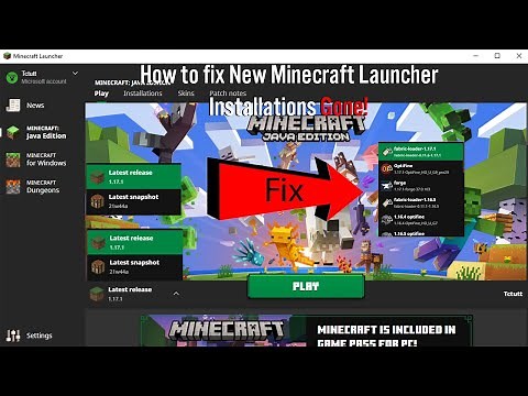 New Minecraft Launcher Installations Missing Fix!