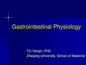 Gastrointestinal Physiology - SlideServe