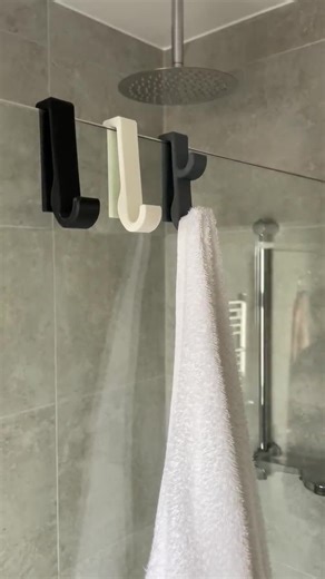 Shower Glass Hook | One or Two Hooks | Fits Glass up to 11mm | 19 Colours | No-drill Bathroom Hook for Towels, Squeegees and More - Etsy