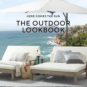 Soak up the season from your outdoor oasis with all the comforts of home, crafted to weather the elements 🍃 Head to our site for a peek at our Outdoor Lookbook! https://bit.ly/3lLHJWJ | Pottery Barn