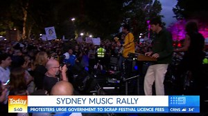 A huge crowd has filled Sydney's Hyde Park to protest against tough live music regulations in New South Wales. #9News | http://9News.com.au | 9 News Sydney