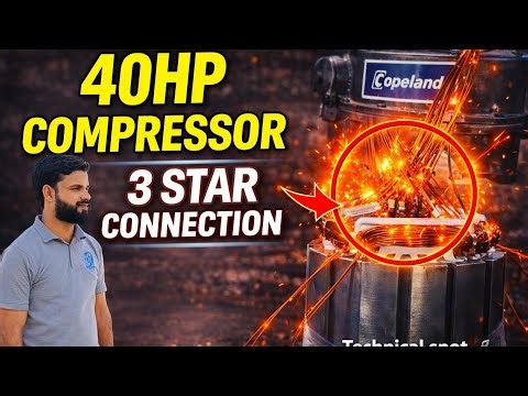 Copeland 40HP Compressor 3⭐ Star Connection 🔥 Full Rewinding Process!