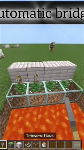 automatic bridge 🌉 #minecraft