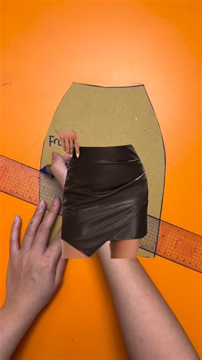 How to Draft an Asymmetrical Leather Skirt #sewing #pattern #patternmaking #patterndesign #sewingtutorial | Jenny Collins