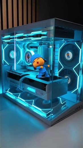 Gaming Setup...POCOYO Theme#pc #setups #pcgaming #whitesetup #fyp #custompc #gaming