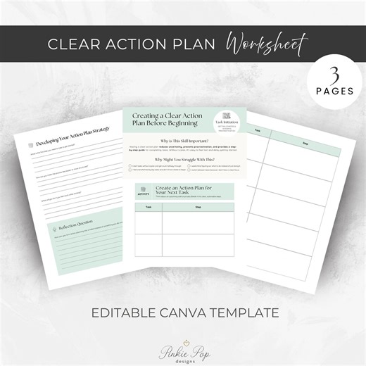 Clear Action Plan Worksheet | Goal Setting, Project Planning (PDF) - Etsy Canada