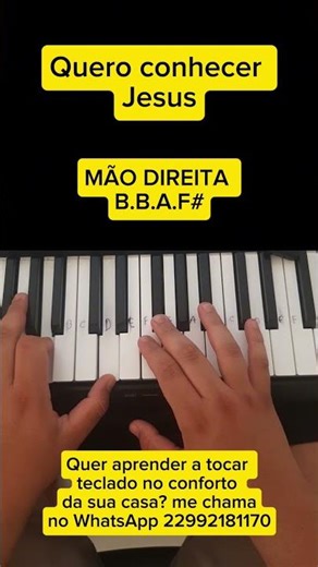 Quero Conhecer Jesus tutorial no Teclado para iniciantes #piano #musica #pianotutorial #aulamusical