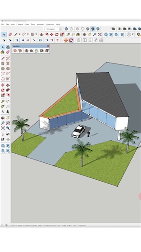 ✅V HOUSE CONCEPT SKETCHUP #youtubeshorts #new #sketchup #viralvideo #trending