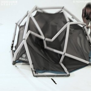 An inflatable tent for those who hate setting up camp 😎⛺ Check it out here --- https://awesomestuff365.com/heimplanet-inflatable-cave-tent/ | Awesome Stuff 365
