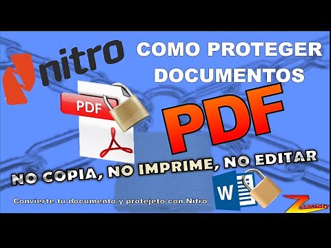 COMO PROTEGER DOCUMENTOS PDF EN NITRO, NO COPIA, NO IMPRIME.