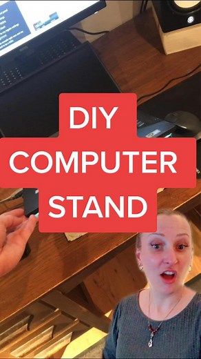 DIY Computer Stand to prevent computer from overheating #lifehacks #lifehackvideo #diy #mtl @thatshannonking #greenscreen