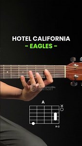 Simple Chord Intro Eagles - Hotel Caifornia #guitarchords