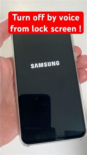 How to turn off Samsung Galaxy with voice from lock screen! #samsungtips #bixby #shorts
