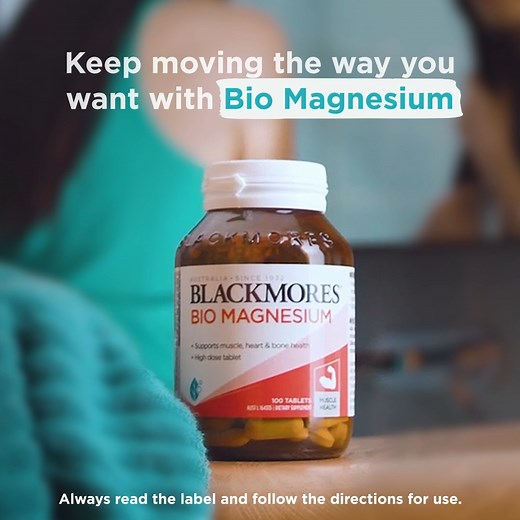 From muscle function to nervous system support, our Bio Magnesium is designed to support you in feeling great. 💪 Keep moving the way you want with Blackmores Bio Magnesium! #BioMagnesium #HealthFirst #goodhealthchangeseverything | Blackmores