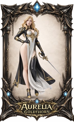 Dungeons and Dragons, DND TTRPG, Wargaming Playable Character - Female Elf Aurelia - Fighter, Warrior, Rogue, Barbarian