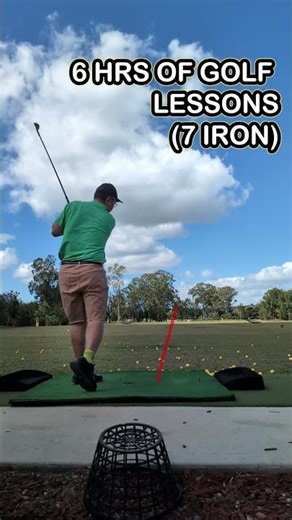 Is there an improvement after 6 hours of golf lessons (7 iron)?