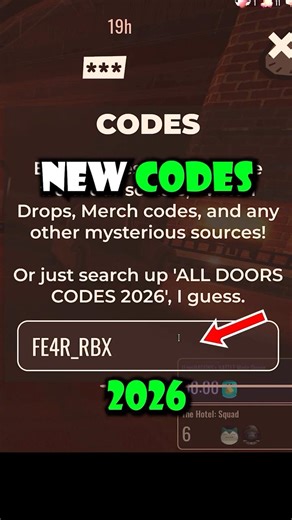 All New DOORS Codes 2026 #roblox #shorts