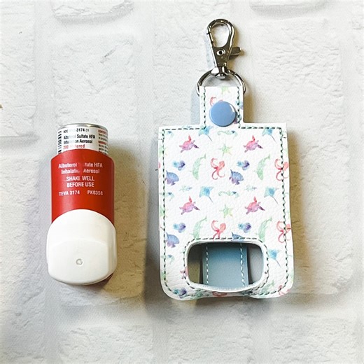 Ocean Life Inhaler Case Keychain,inhaler Holder Keychain,beach Vibes Inhaler Holder Keychain Gift Idea,asthma Inhaler Gifts Under 20 - Etsy
