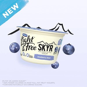 36K views · 33 reactions | Three is a magic number! Our SKYR Icelandic Style Yogurt range is now available in Blueberry Blast, Raspberry Razzle and Strawberry Stride! | Light and Free UK | Facebook