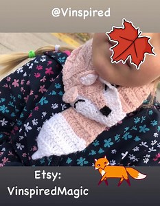 Crocheted Fox Scarf, Pink Scarf, Girls Cowl, Boys Scarf, Kids - Etsy Canada