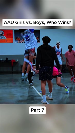 AAU Girls vs. Boys, Who Wins Part 7 #notsoairjordan #basketball #troll #fyp #funny