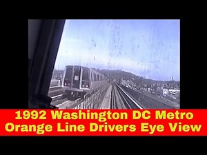 Washington DC Metro: Drivers Eye View from 1992 on the Orange Line