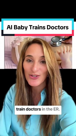 A baby doll uses AI to train doctors. The robot resembles how a baby would react to illness, and doctors in the ER get to practice crisis management with her. Should they use adult sized AI robots too? 🤖👶🏻👩‍⚕️🩺 📸: Marin Independent Journal #artificialintelligence #ai #baby #medicine #emergencyroom #training #fever #creator #robot #robotics #tiktok