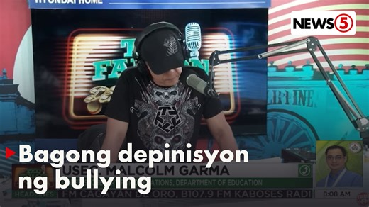 12K views · 53 reactions | REVISED ANTI-BULLYING ACT Tinukoy ni DepEd Usec. Malcolm Garma ang pagbabago sa depinisyon ng ‘bullying’— kabilang sa isinama sa bagong probisyon ng Anti-Bullying Act ang verbal, social at cyberbullying. Sa ilalim ng binagong IRR, ang itatalagang learner formation officer ang hahawak sa mga kaso ng bullying dahil sa kakulangan ng mga guidance counselor. | News5 | Facebook