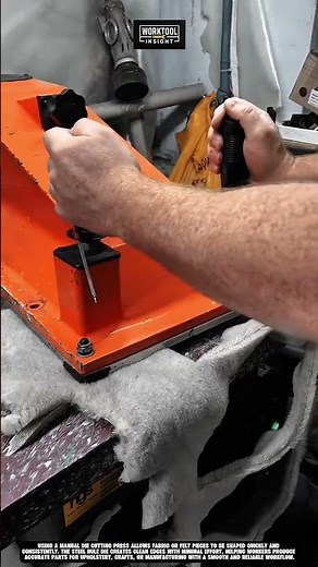 Cutting fabric pieces using Work Tool Manual Die Cutting Press #tool #worktool