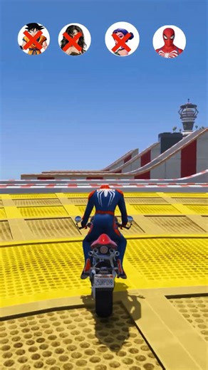 Goku Vs Wonder Woman Vs Zoey Vs Spiderman Super Bike Jump Challenge GTA V Superhero Mods
