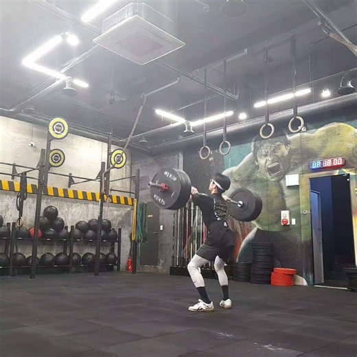 84kg clean-front squat-jerk complex