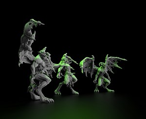 Set of 3 Vampire Creatures - 3D Models for Printing, Alice Colombo