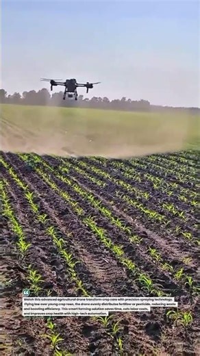 Smart Drone Sprays Crops with Precision Farming Power 🚁🌱 #AgriTech #Farming #Drone